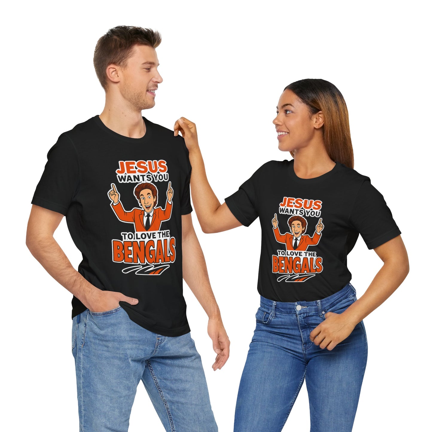 Jesus Wants You to Love the Bengals Tee, Funny T-Shirt for Sports Fans, Unisex Graphic Tee, Perfect Gift for Game Day, Family [...]