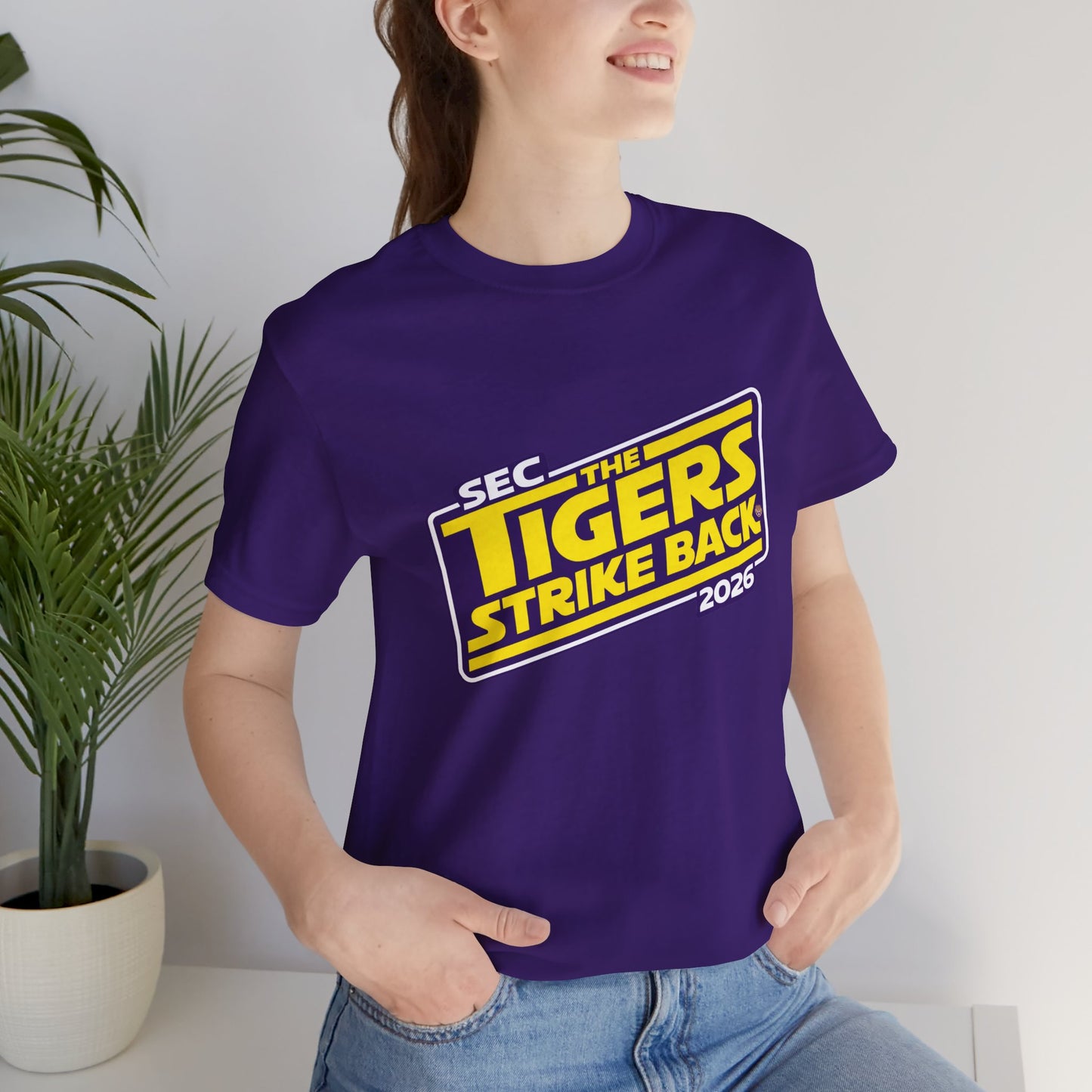 LSU Tigers Strike Back Unisex Jersey Short Sleeve Tee