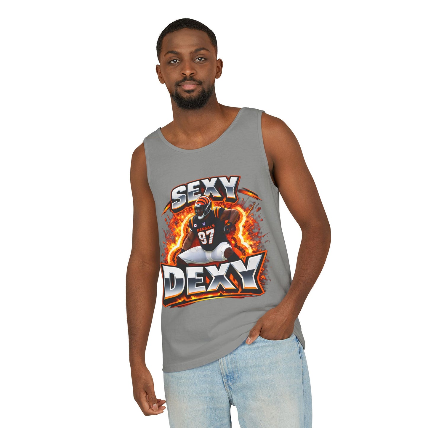 Sexy Dexy Football Tank Top — Gridiron Player Graphic Sports Tee