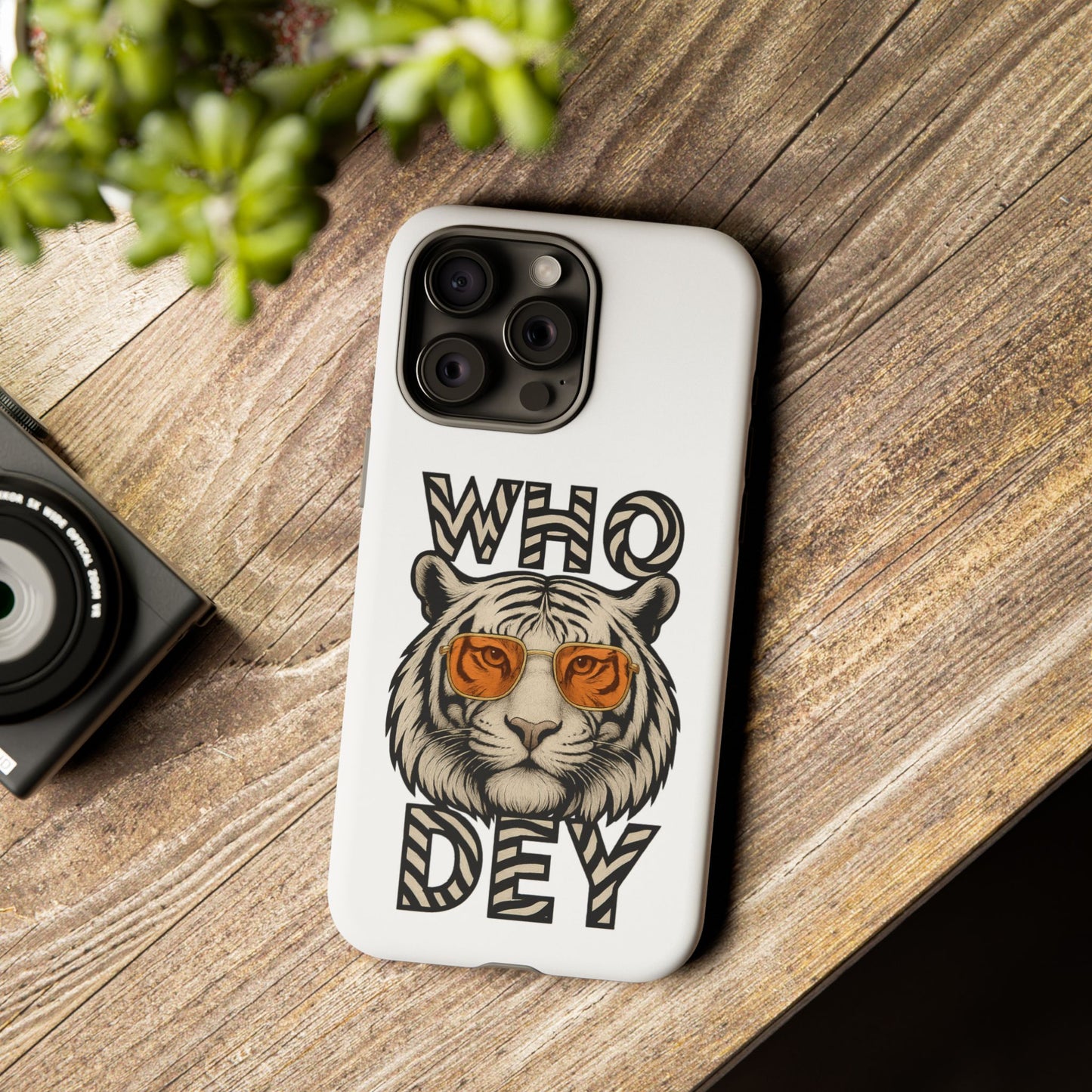 White Bengal Phone Case with Cool Tiger Design | Who Dey | Perfect Gift for Bengals fans