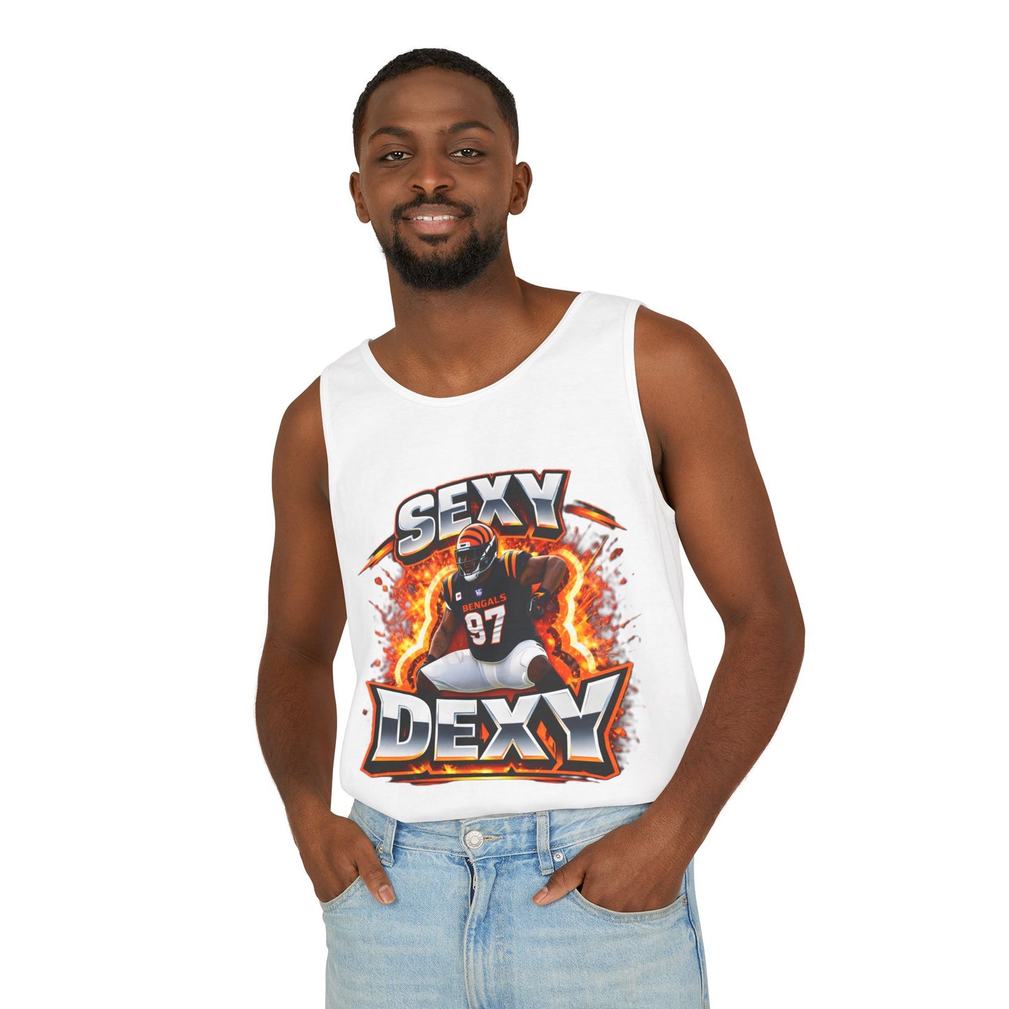 Sexy Dexy Football Tank Top — Gridiron Player Graphic Sports Tee