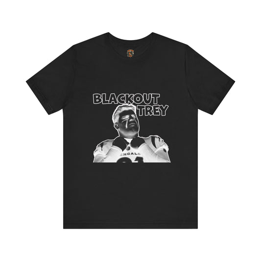 Blackout Trey Unisex Tee - Casual Graphic Shirt for Sports Fans