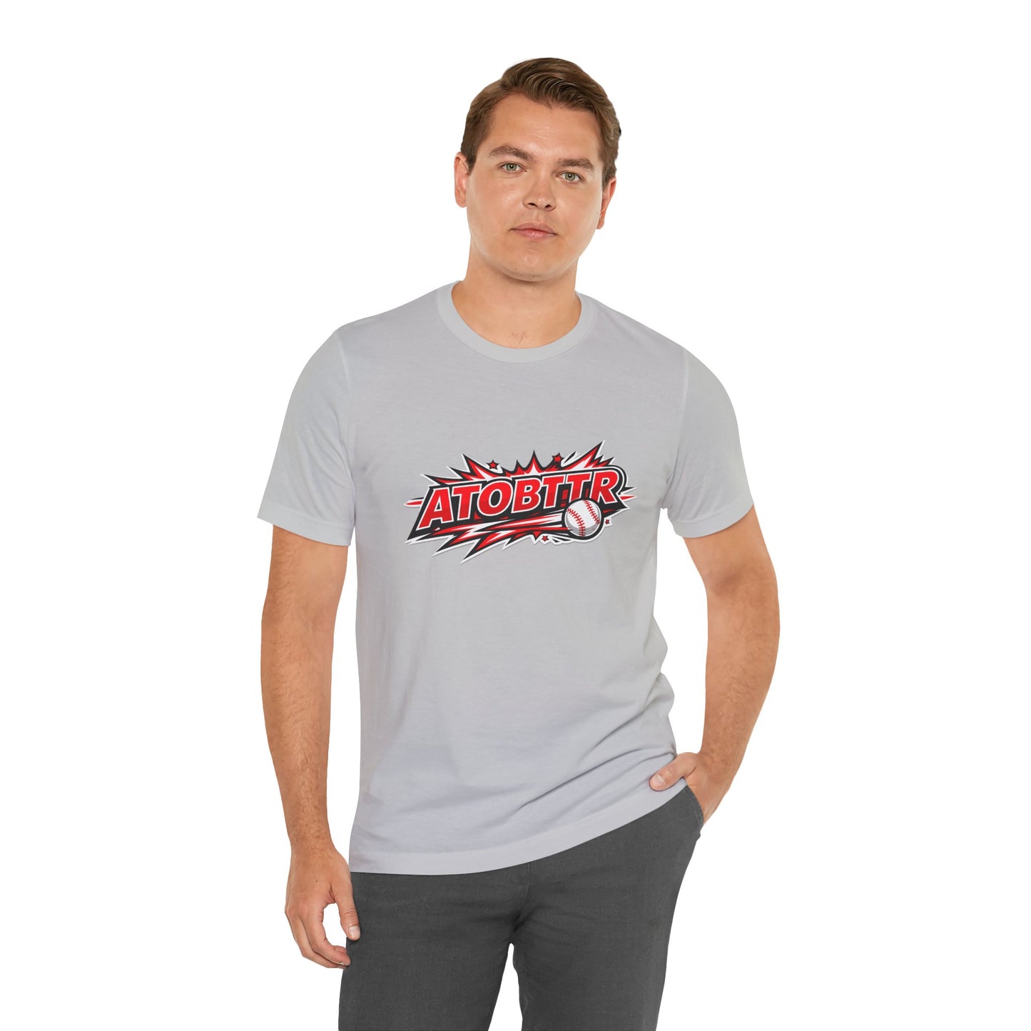 ATOBTTR Baseball Graphic Tee – Retro Explosive Sports Shirt