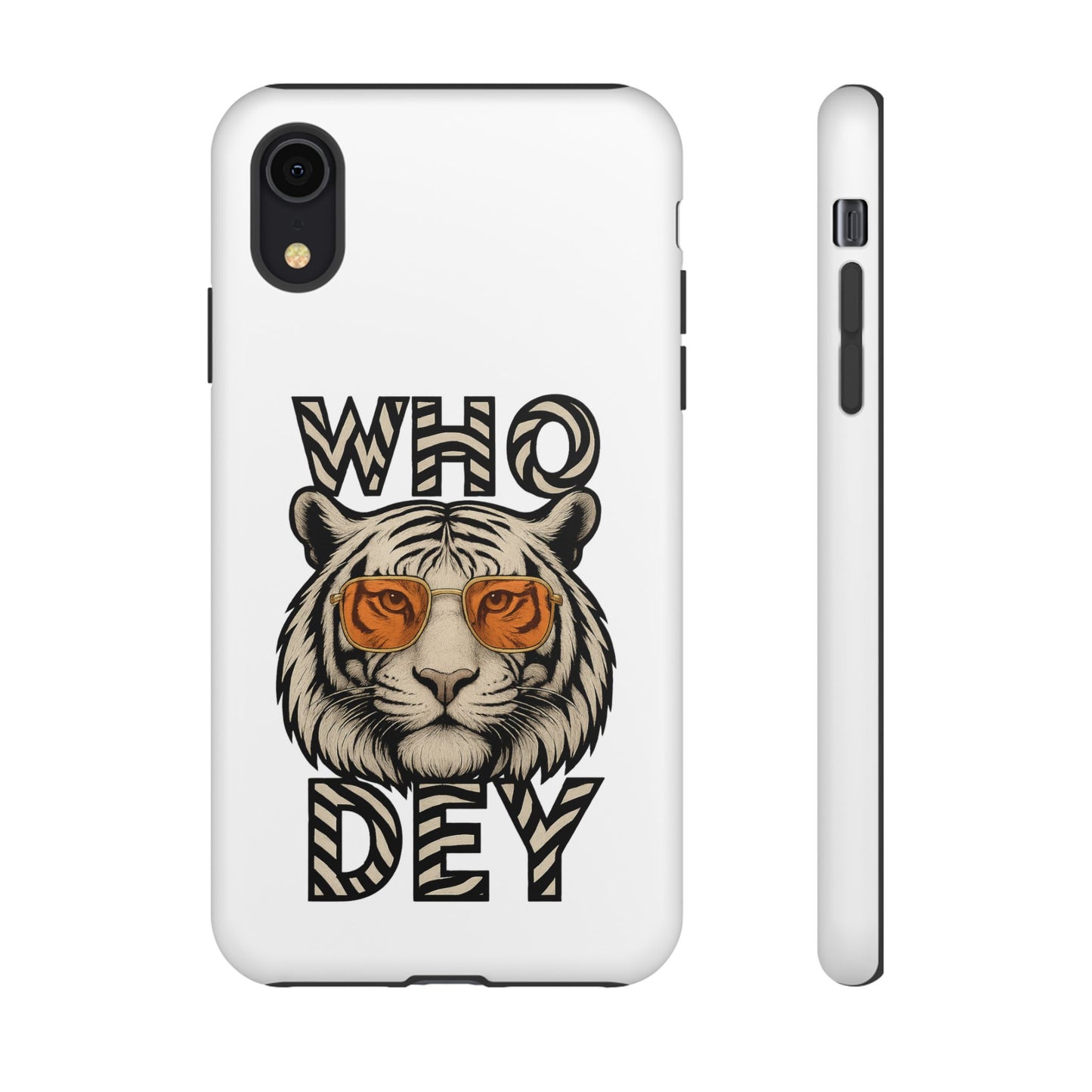White Bengal Phone Case with Cool Tiger Design | Who Dey | Perfect Gift for Bengals fans