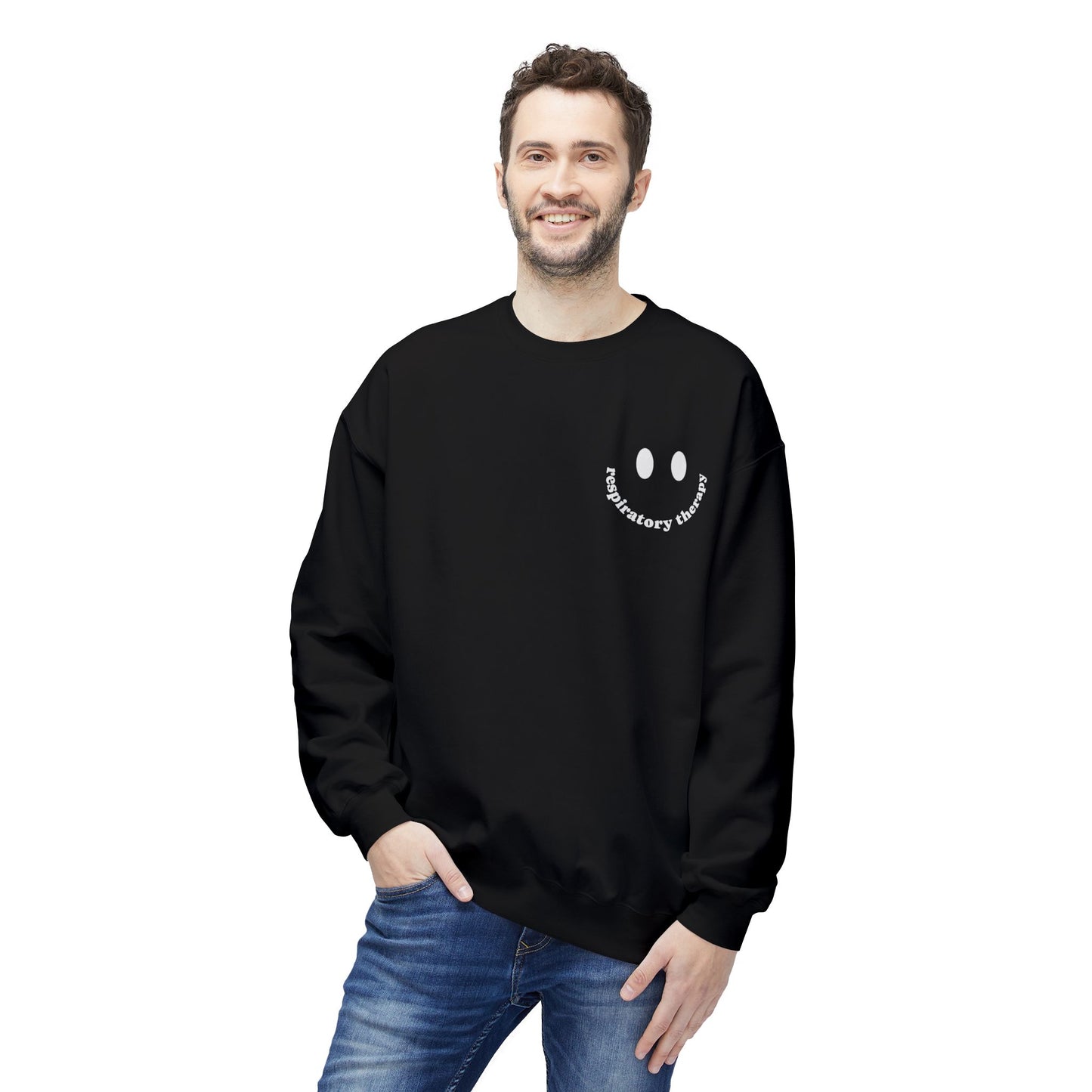 Breathing Anatomy Sweatshirt — "It's Just Breathing" Lungs Graphic Pulmonary Science Crewneck