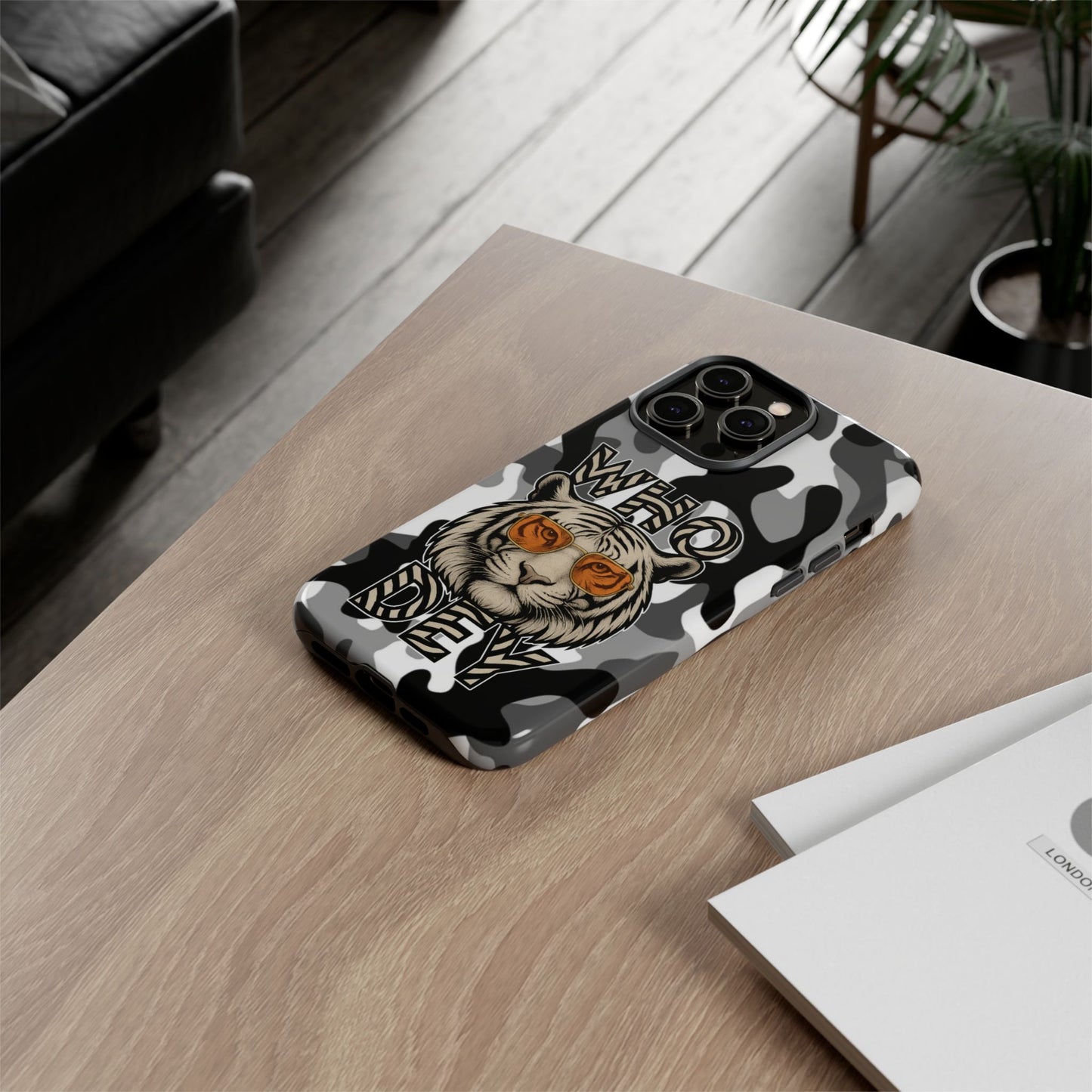 WhiteOut Tiger Phone Case for iPhone