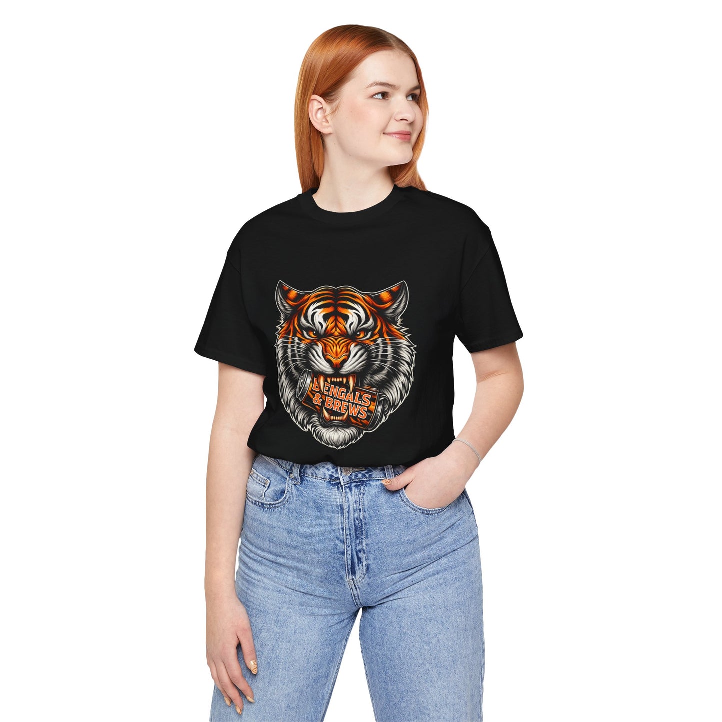 Bengals and Brews Football Tee — Bengals Fans Pride Orange Shirt
