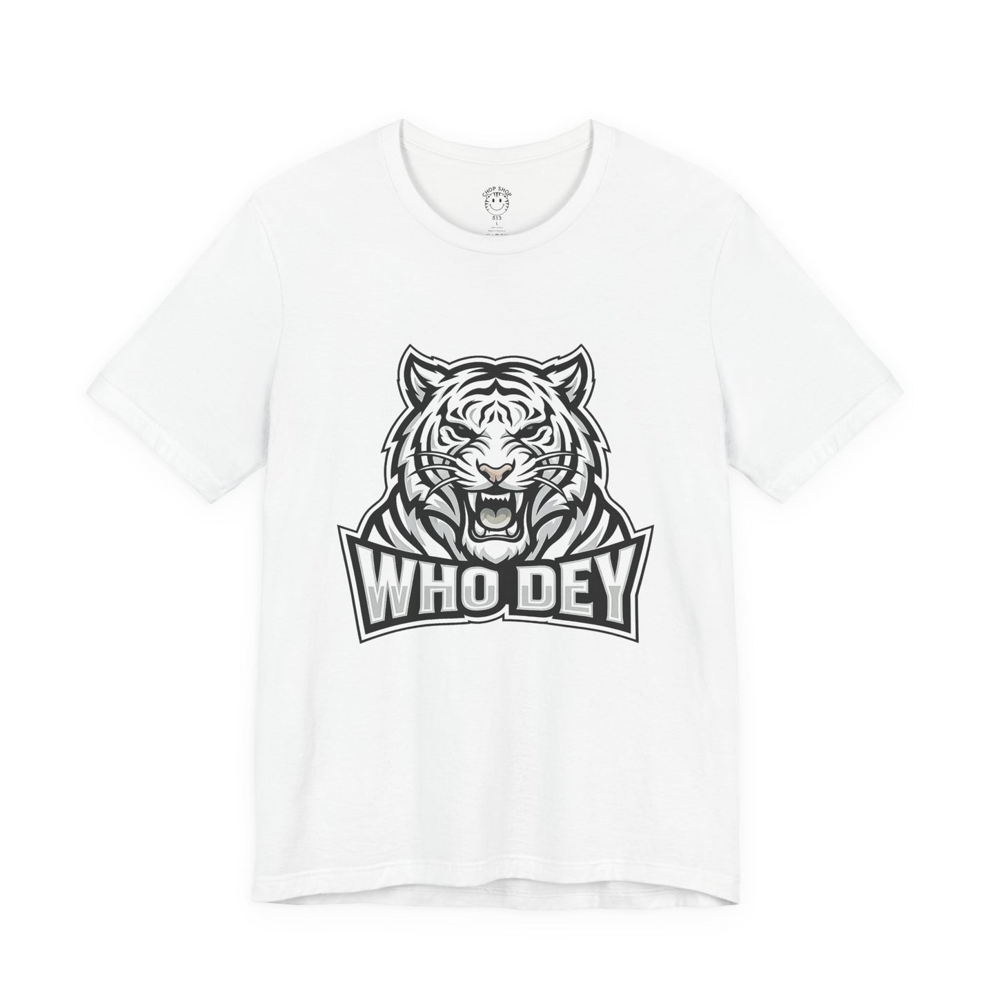 Tiger 'Who Dey' Graphic Tee — Bold Mascot Shirt for Fans