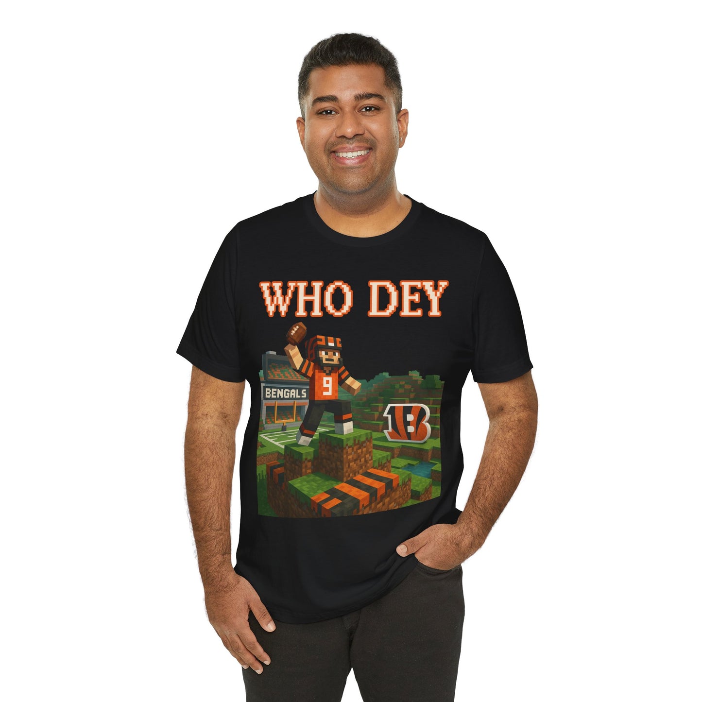 'Who Dey' Minecraft Inspired Unisex Jersey Short Sleeve Shirt, Game Day Apparel, Sportswear, Gift for Him, Unique [...]
