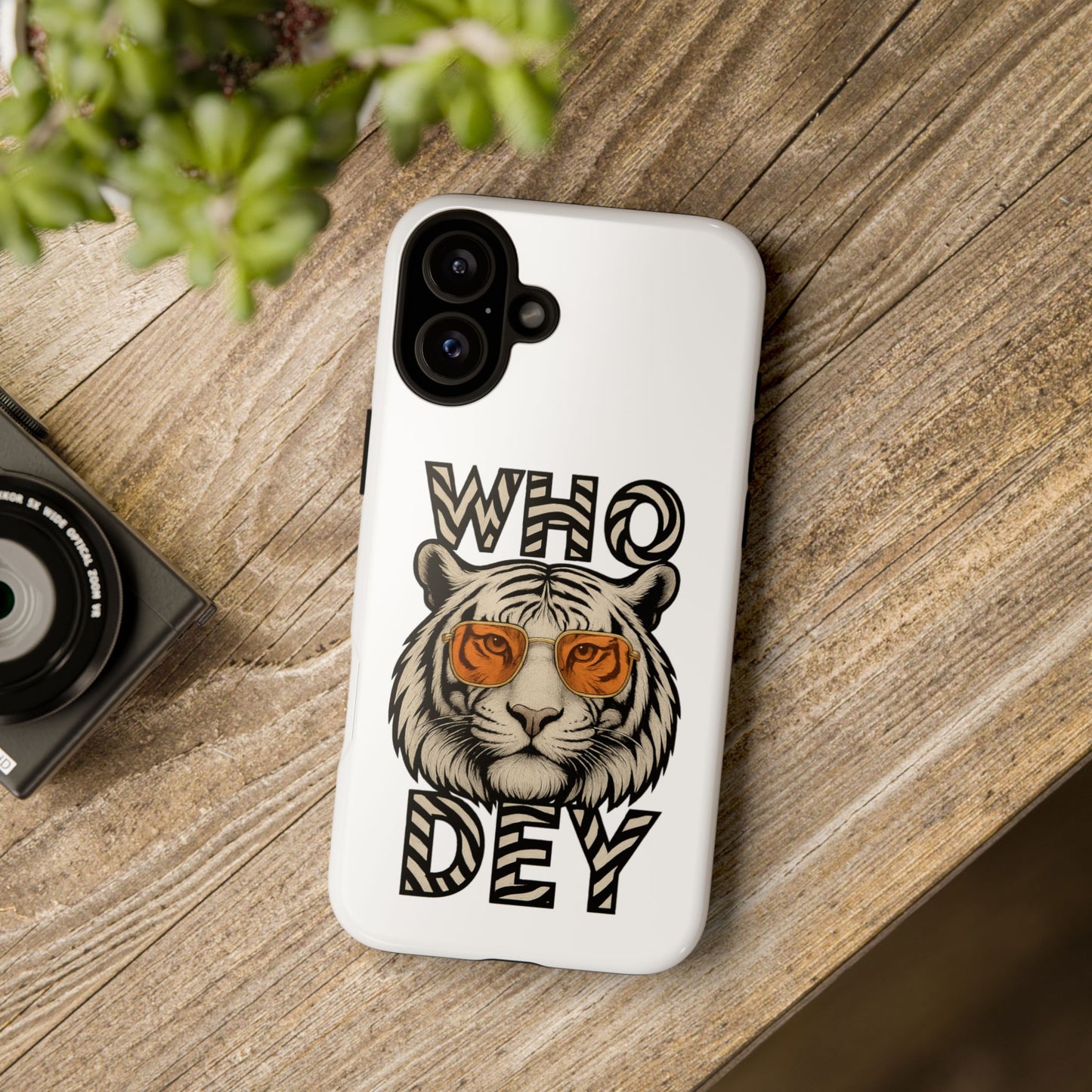 White Bengal Phone Case with Cool Tiger Design | Who Dey | Perfect Gift for Bengals fans