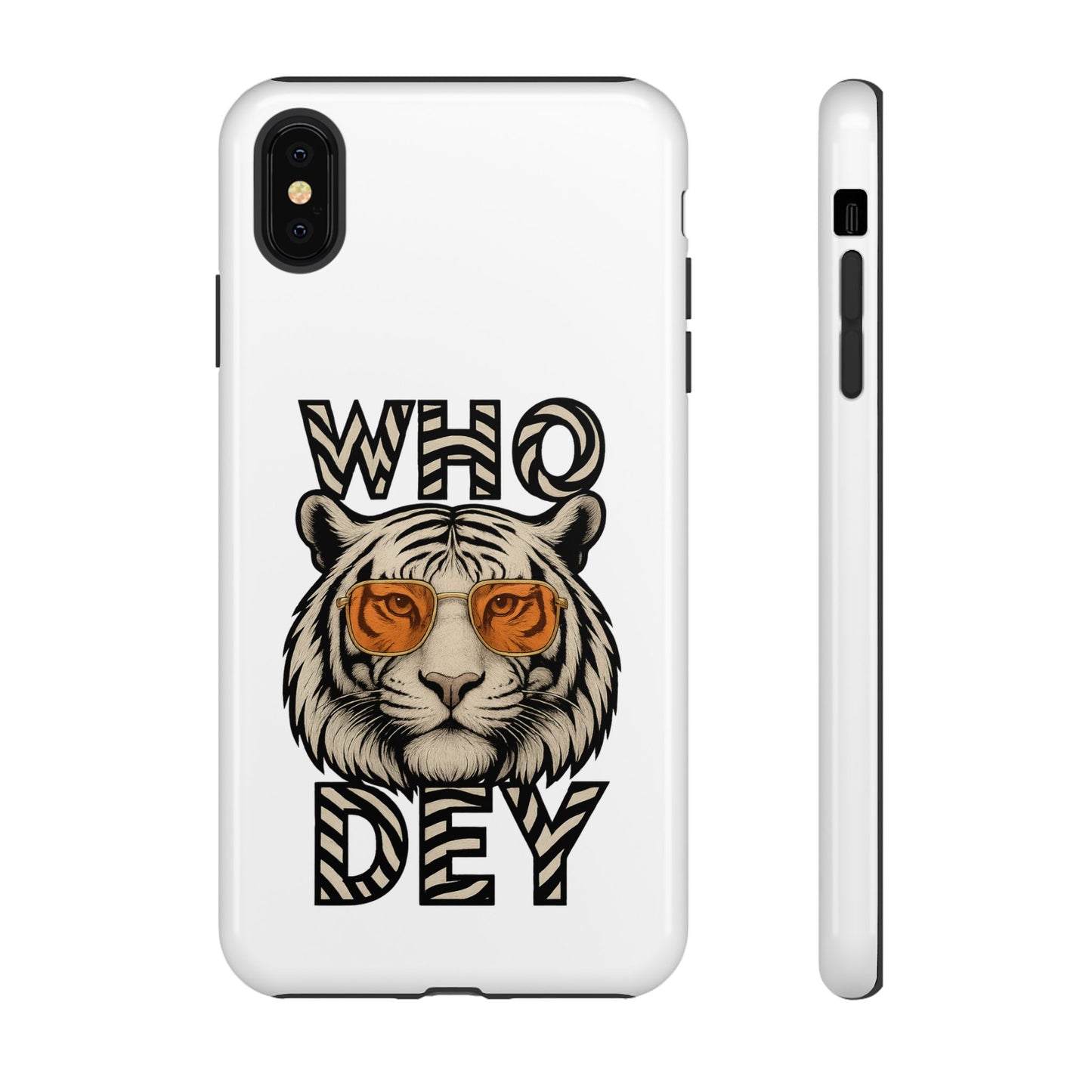 White Bengal Phone Case with Cool Tiger Design | Who Dey | Perfect Gift for Bengals fans