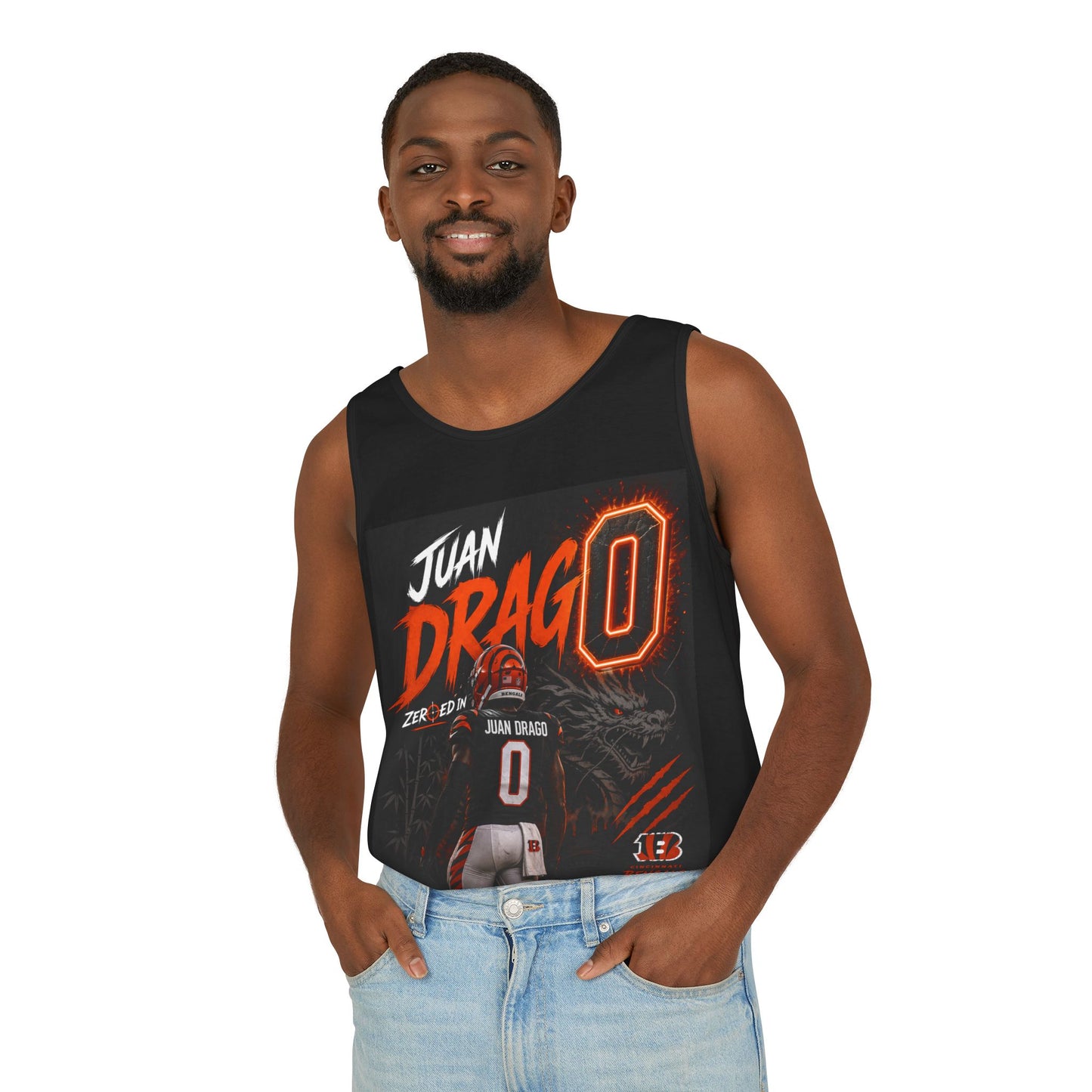 'Juan Drago 0' Team Jersey Design Football Player Graphic Tank Top