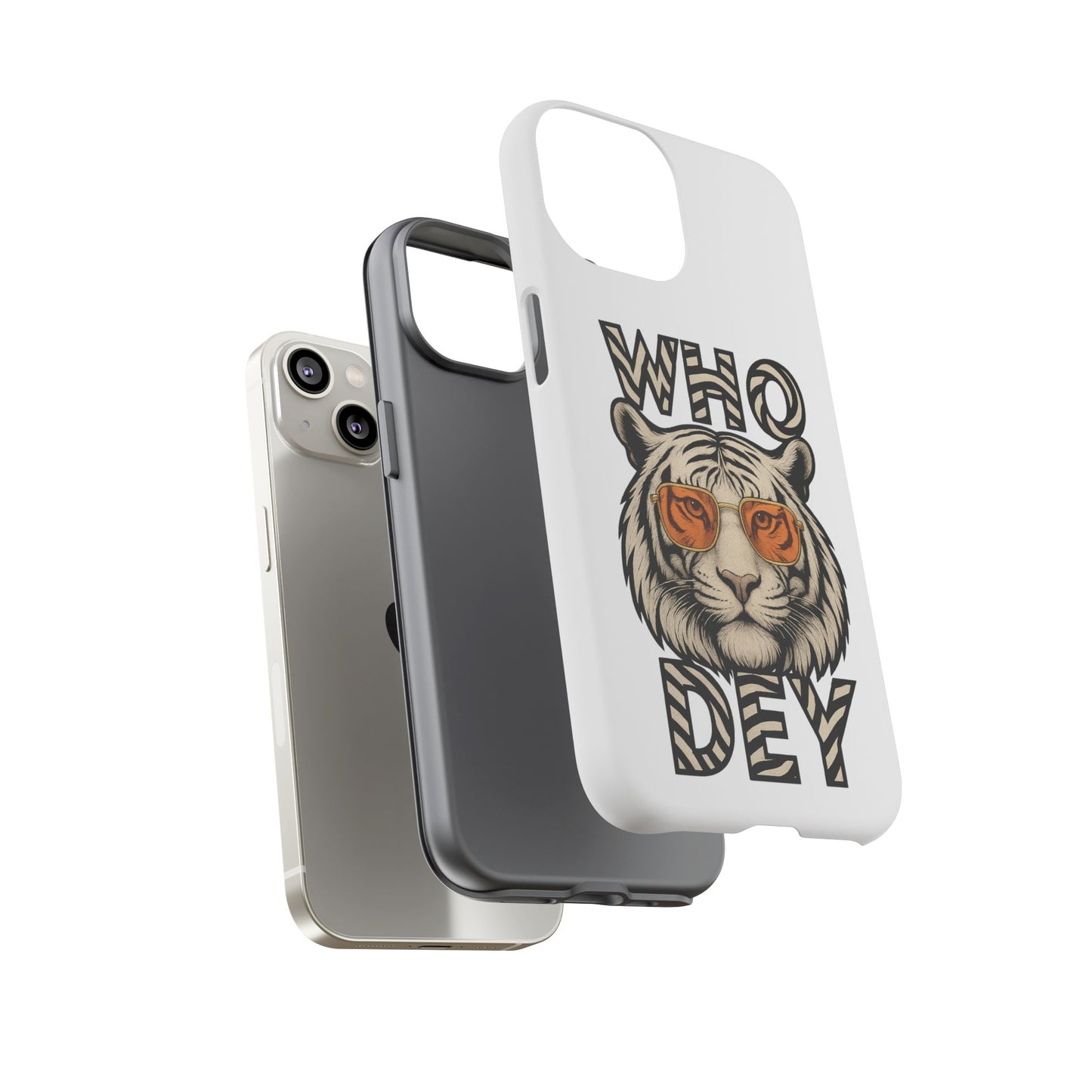 White Bengal Phone Case with Cool Tiger Design | Who Dey | Perfect Gift for Bengals fans