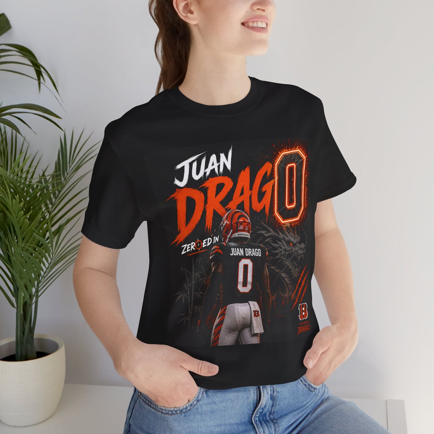 Juan Drago #0 Football Tee – Bengals Fan Jersey Shirt