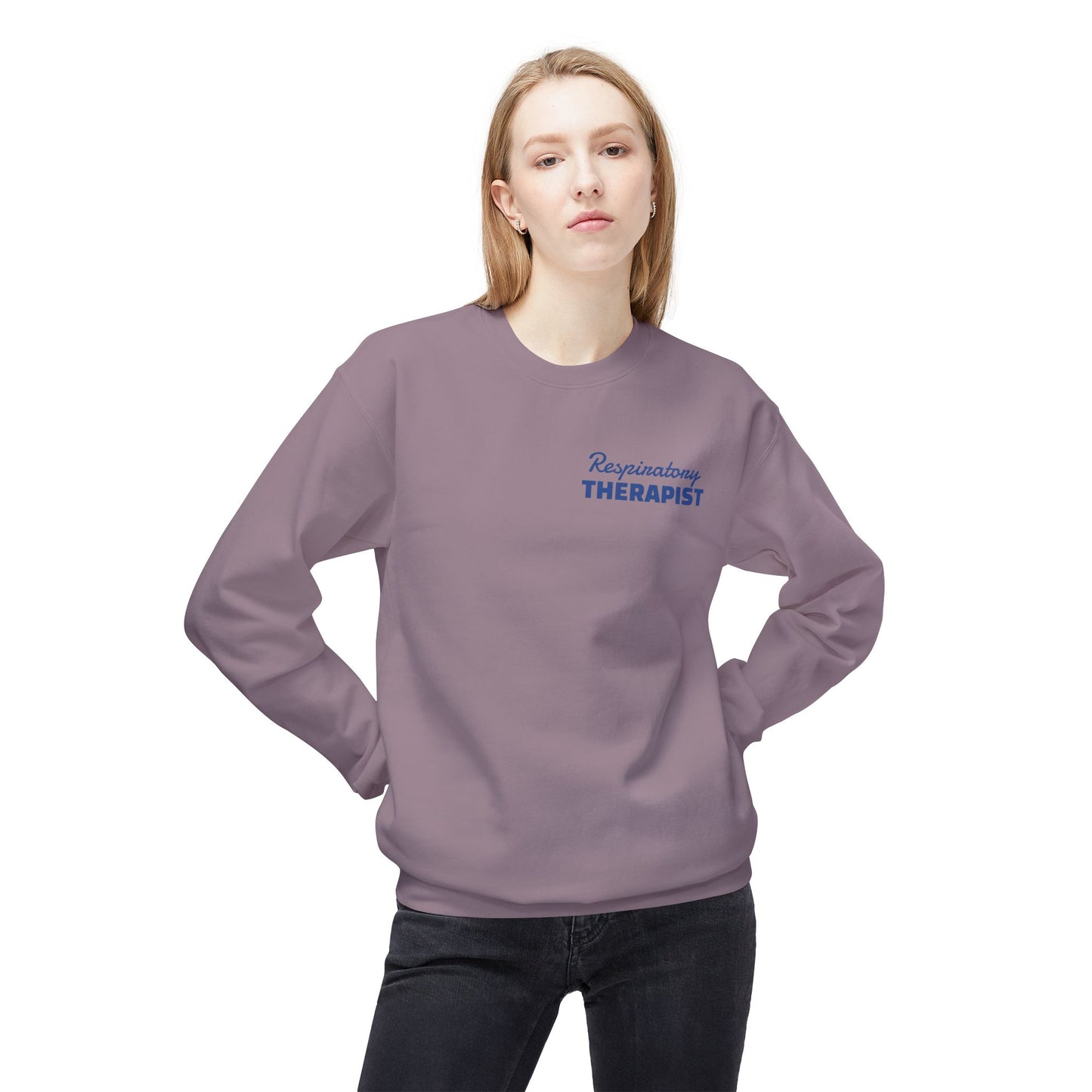 Breathing Anatomy Crewneck Sweatshirt — "It's Just Breathing" Pulmonary Science Pullover