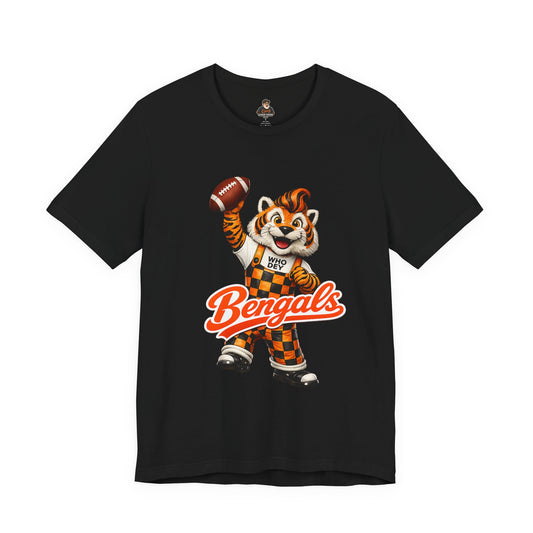 Bengals Mascot Football T-Shirt — Vintage Tiger Fan Tee