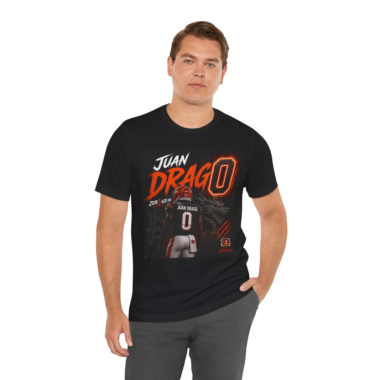 Juan Drago #0 Football Tee – Bengals Fan Jersey Shirt