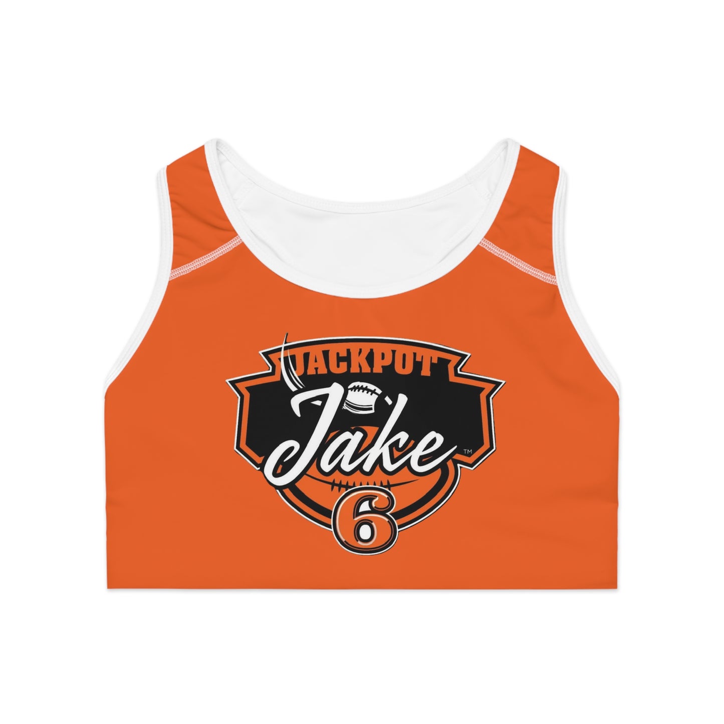 JackPot Jake Sports Bra for Active Women, Custom Workout Top, Gift for Fitness Enthusiasts, Running, Yoga, Gym Wear