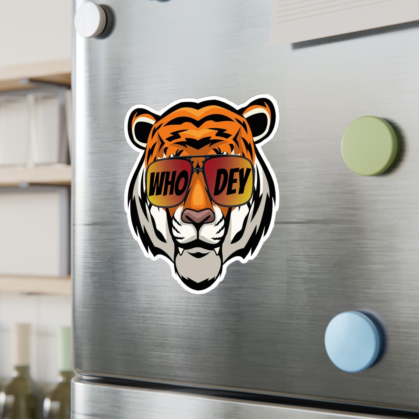 Who Dey Tiger Decal transparent background
