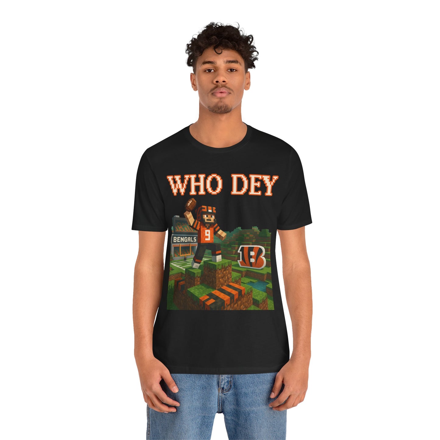 'Who Dey' Minecraft Inspired Unisex Jersey Short Sleeve Shirt, Game Day Apparel, Sportswear, Gift for Him, Unique [...]