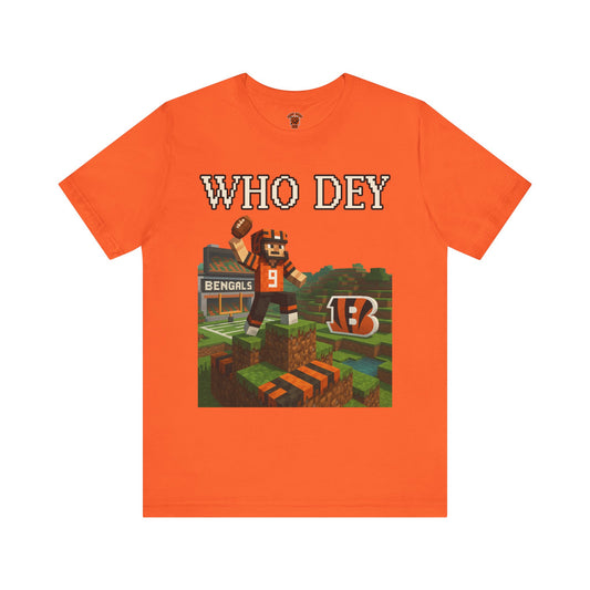 'Who Dey' Minecraft Inspired Unisex Jersey Short Sleeve Shirt, Game Day Apparel, Sportswear, Gift for Him, Unique [...]