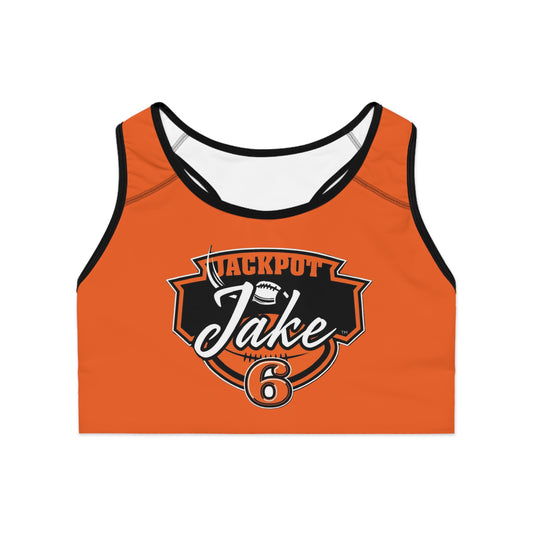 JackPot Jake Sports Bra for Active Women, Custom Workout Top, Gift for Fitness Enthusiasts, Running, Yoga, Gym Wear