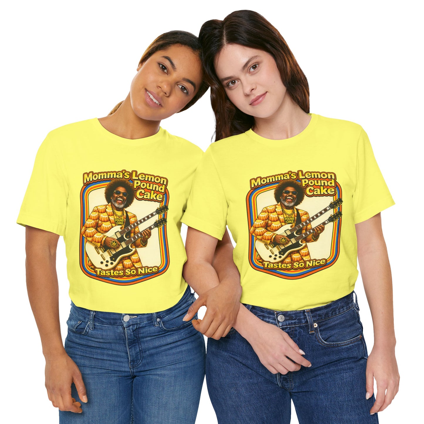 Momma's Lemon Pound Cake Tee — Retro Funk Guitar Vintage Graphic T-Shirt