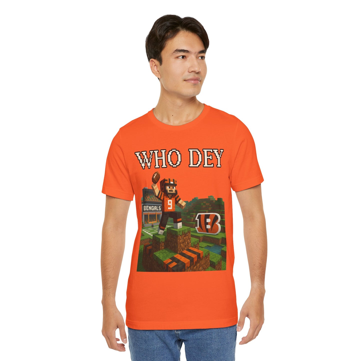 'Who Dey' Minecraft Inspired Unisex Jersey Short Sleeve Shirt, Game Day Apparel, Sportswear, Gift for Him, Unique [...]