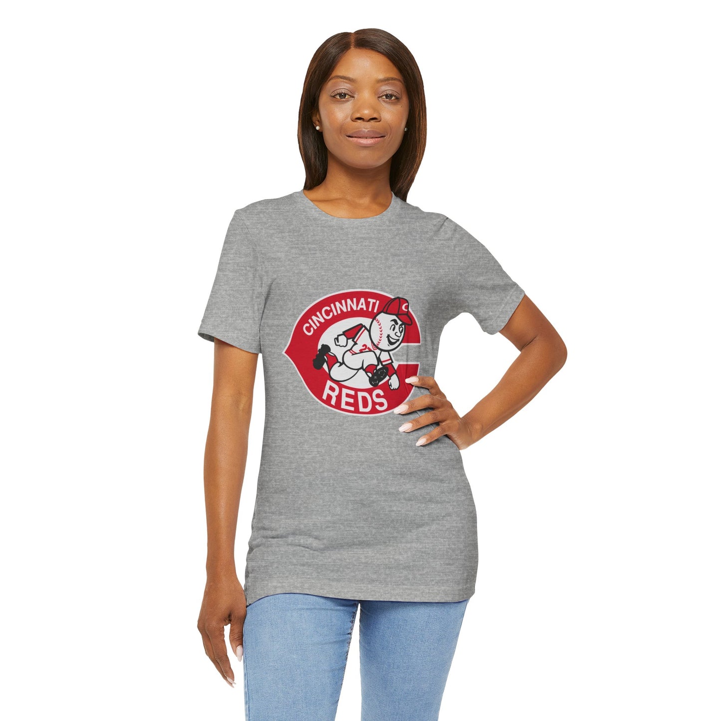 Cincinnati Reds Logo Baseball T‑Shirt — Retro Mr. Redlegs Fan Tee