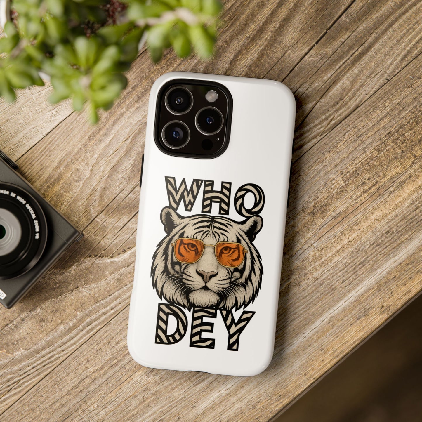 White Bengal Phone Case with Cool Tiger Design | Who Dey | Perfect Gift for Bengals fans