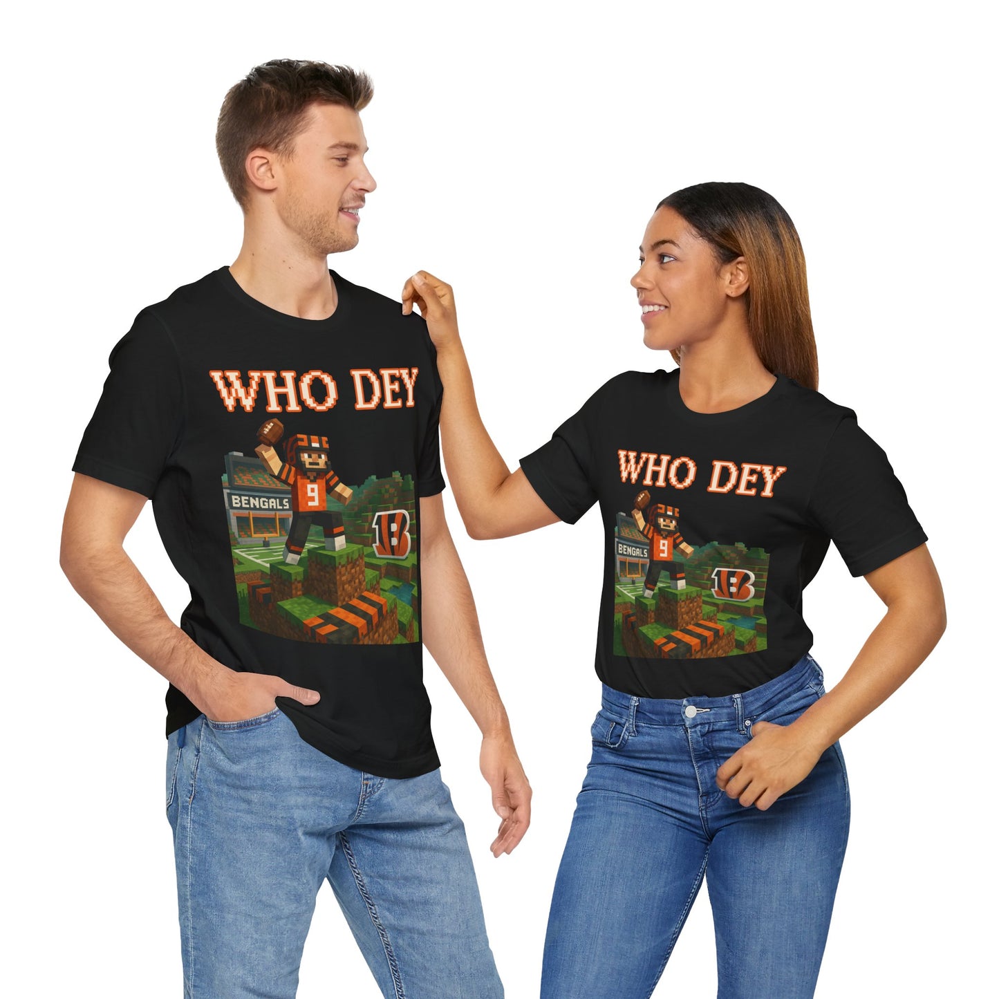 'Who Dey' Minecraft Inspired Unisex Jersey Short Sleeve Shirt, Game Day Apparel, Sportswear, Gift for Him, Unique [...]