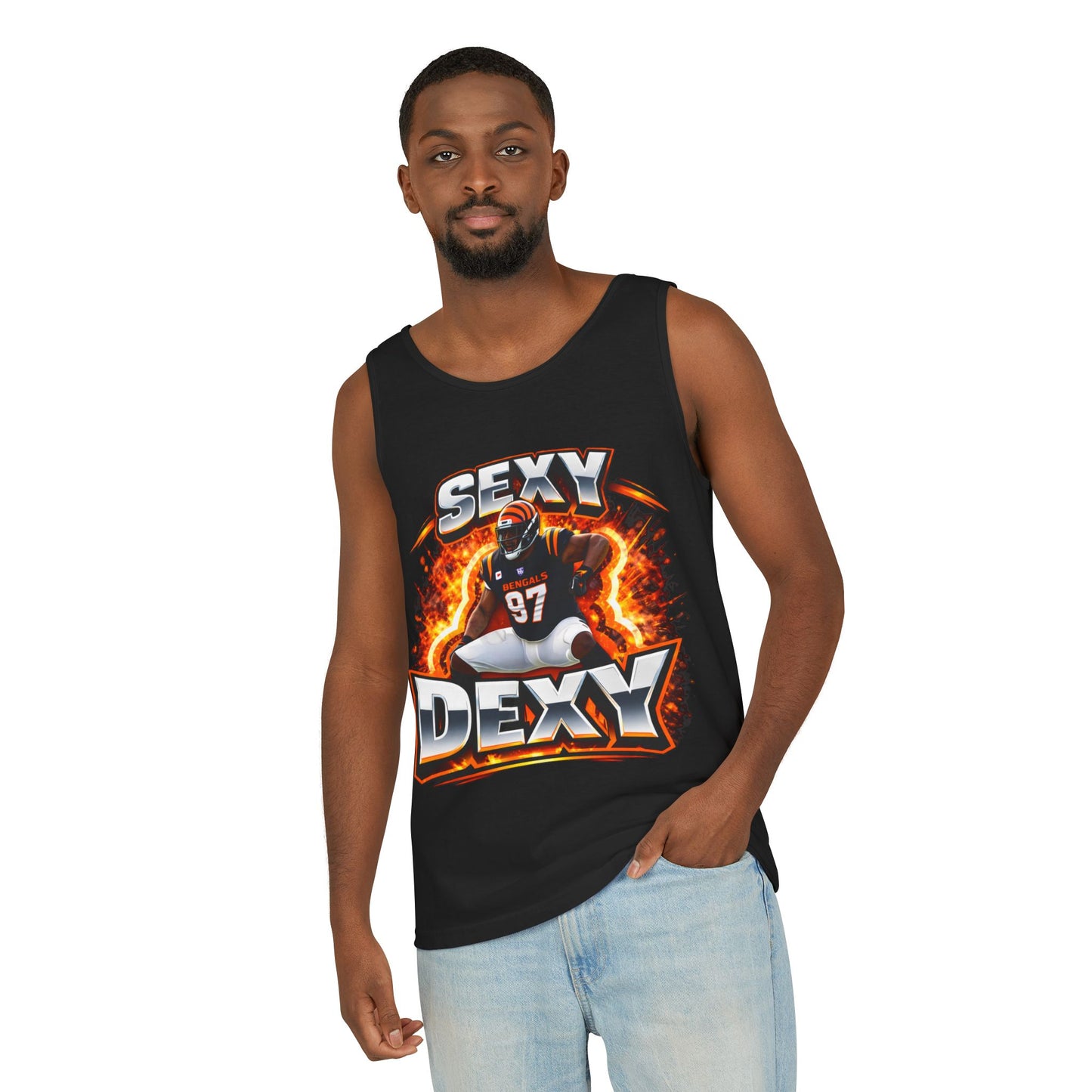Sexy Dexy Football Tank Top — Gridiron Player Graphic Sports Tee