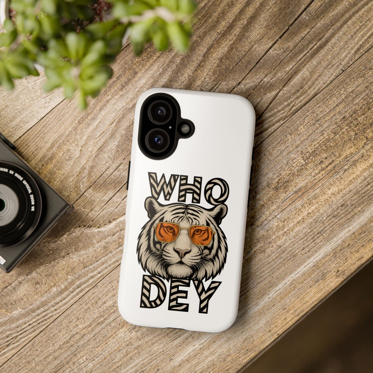 White Bengal Phone Case with Cool Tiger Design | Who Dey | Perfect Gift for Bengals fans