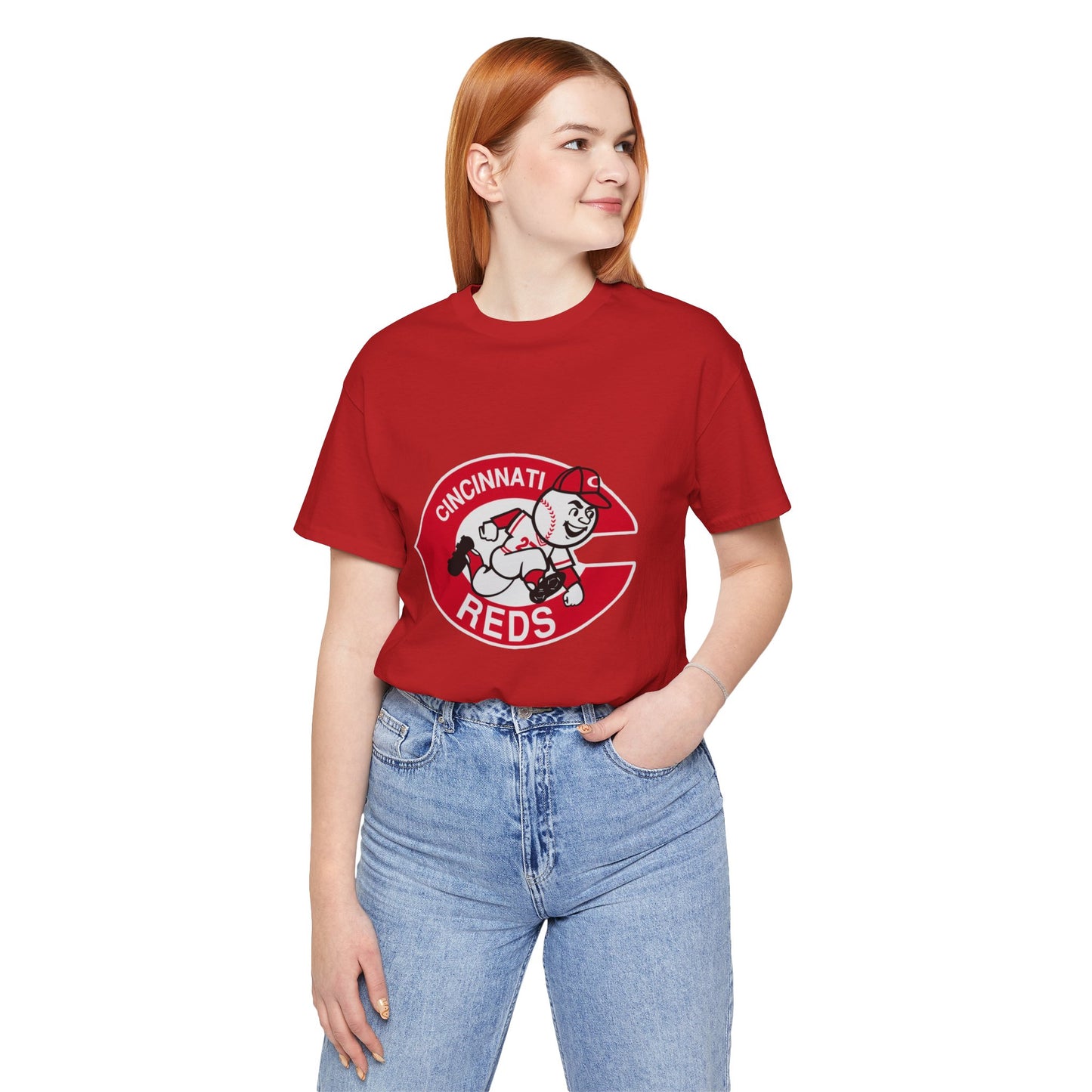 Cincinnati Reds Logo Baseball T‑Shirt — Retro Mr. Redlegs Fan Tee