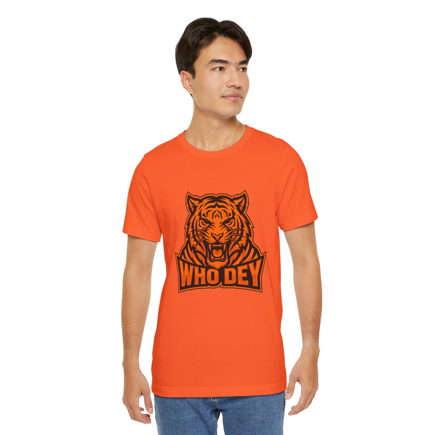 Orange/Black/White Who Dey Tiger Graphic Tee