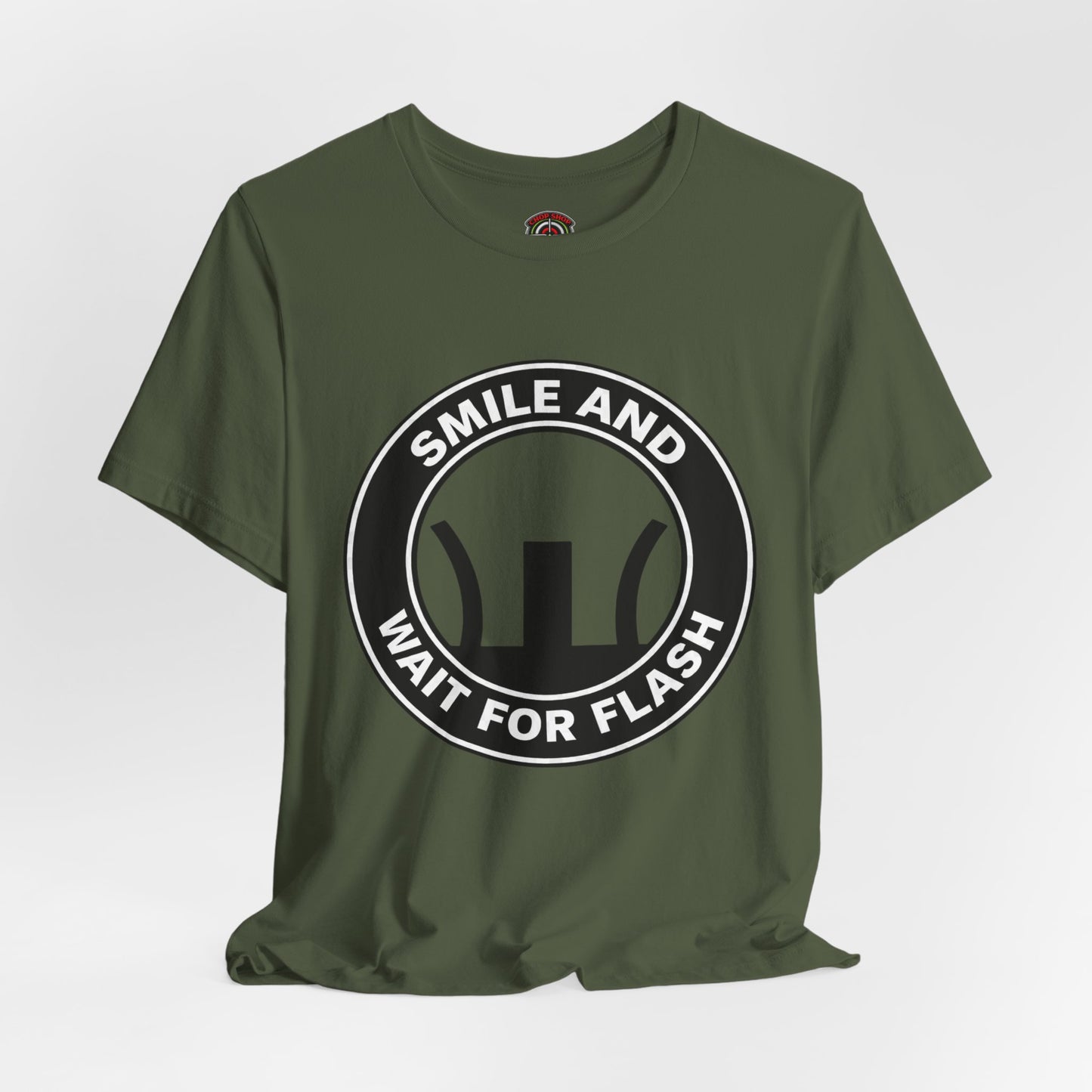 AR-Smile and Wait for Flash T-Shirt — Photography Humor Tee