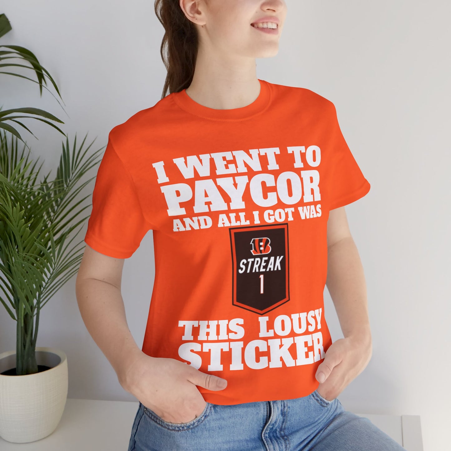 STREAK sticker Unisex Tee, Casual T-Shirt for Paycor Event, Funny Gift for Friends, Bright Orange Tee for Parties, [...]