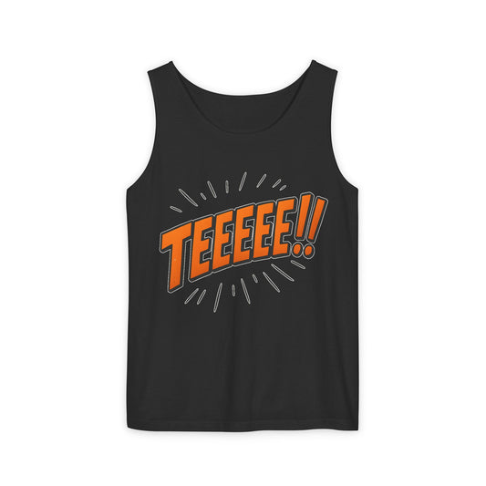 - TEEEE!! -Fun Graphic Tank Top Summer Essential, Unisex Apparel, Beachwear, Gift Idea, Festival Outfit
