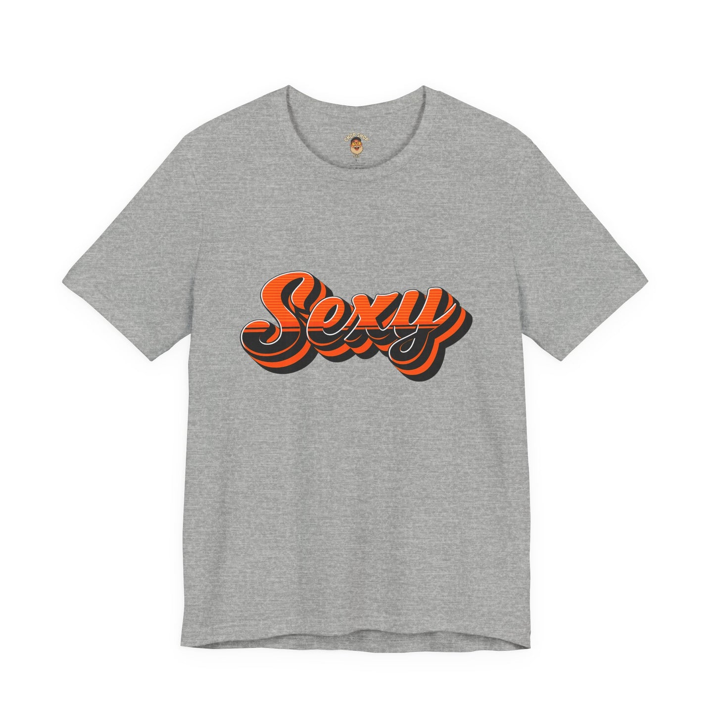 Sexy Dexy Retro Script Tee — Vintage Orange Layered Lettering T-Shirt