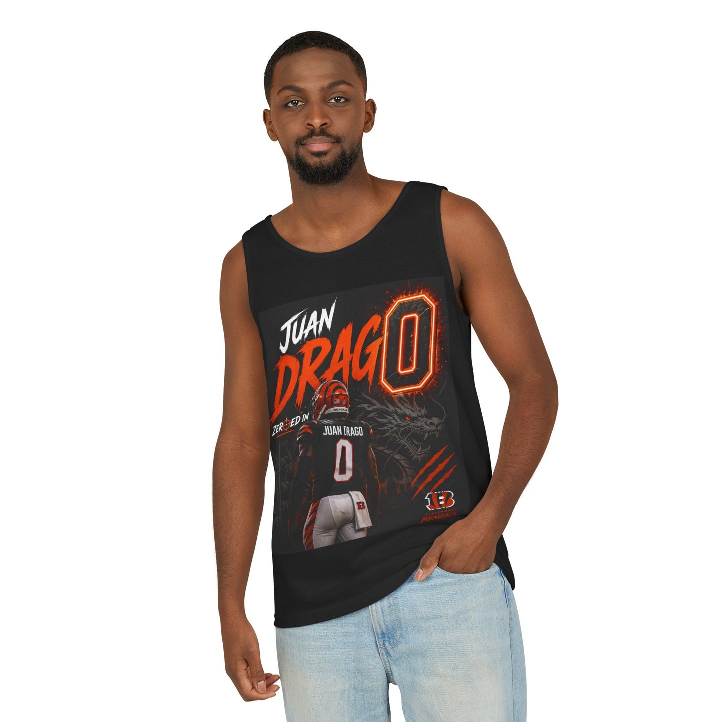 'Juan Drago 0' Team Jersey Design Football Player Graphic Tank Top