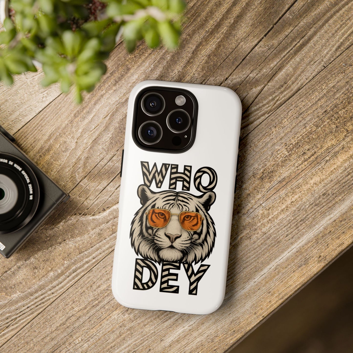 White Bengal Phone Case with Cool Tiger Design | Who Dey | Perfect Gift for Bengals fans