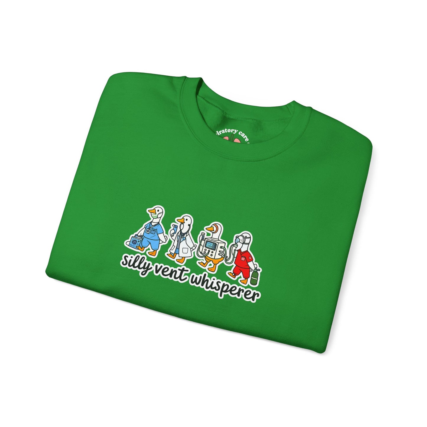 Crewneck Sweatshirt — "Silly Vent Whisperer" Cartoon Characters Graphic