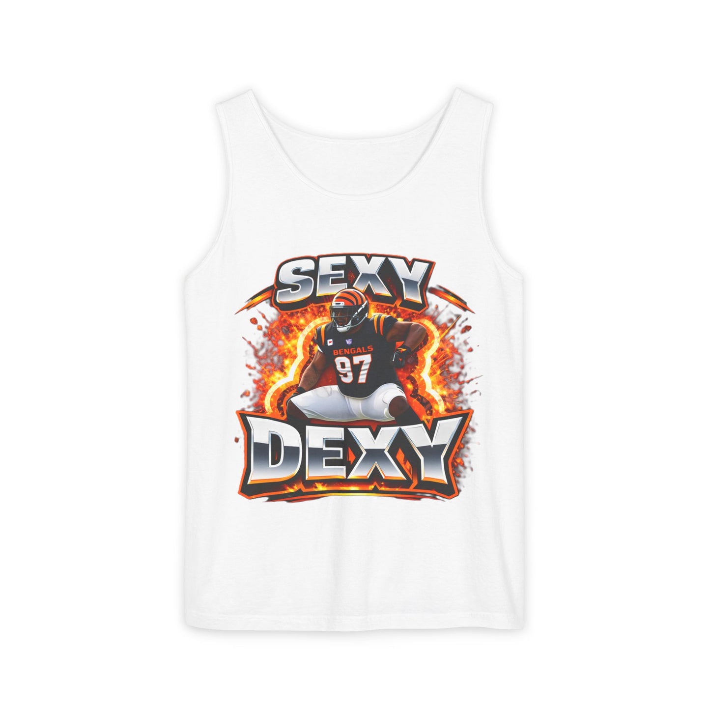 Sexy Dexy Football Tank Top — Gridiron Player Graphic Sports Tee