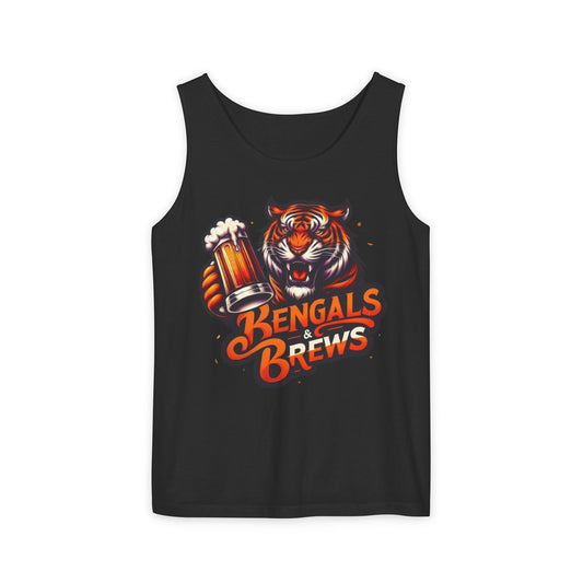 Bengals & Brews Tank Top, Unisex Beer Tank, Party Shirt, Game Day Apparel, Summer Clothing, Beer Lover Gift