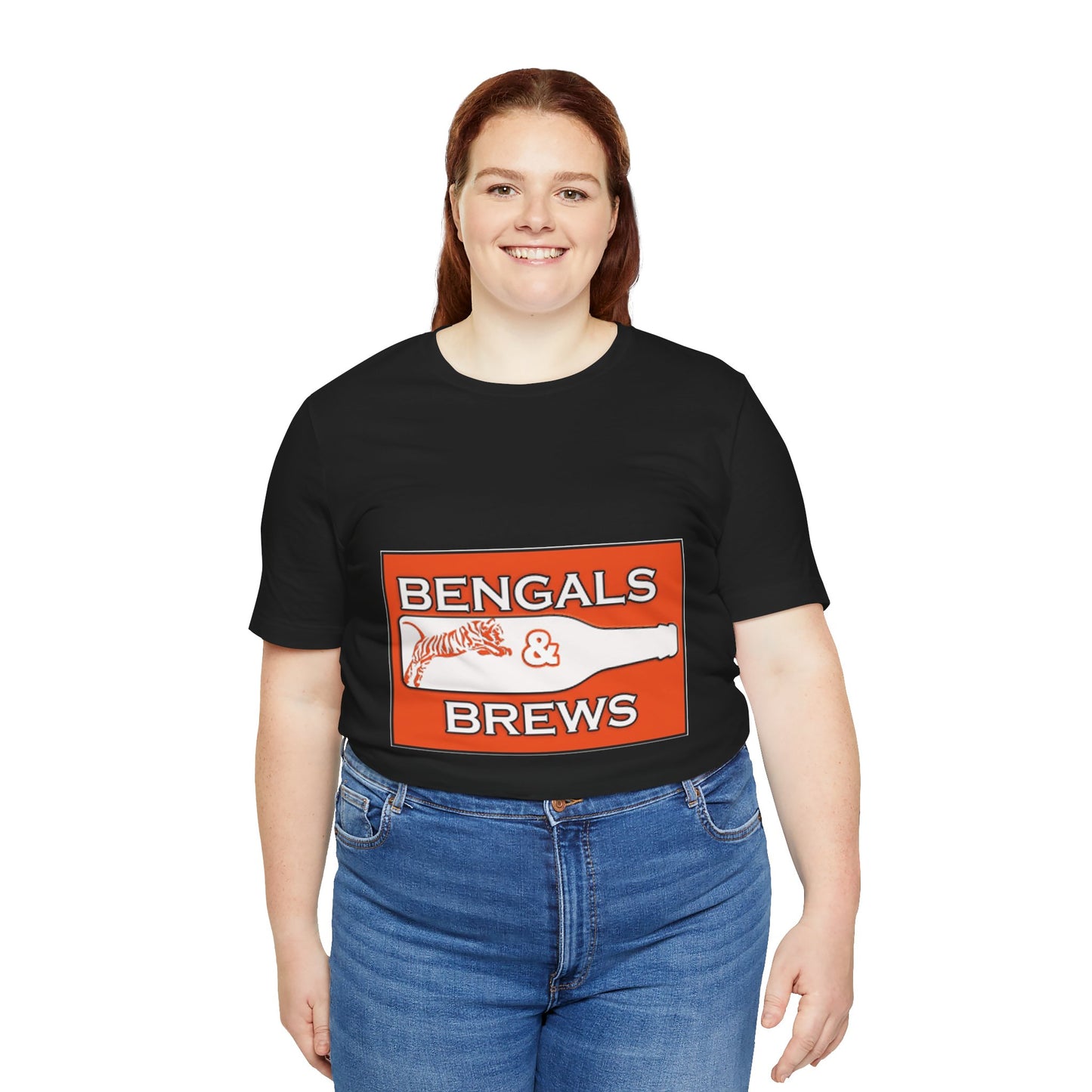 Bengals and Brews Old School Unisex Jersey Short Sleeve Tee