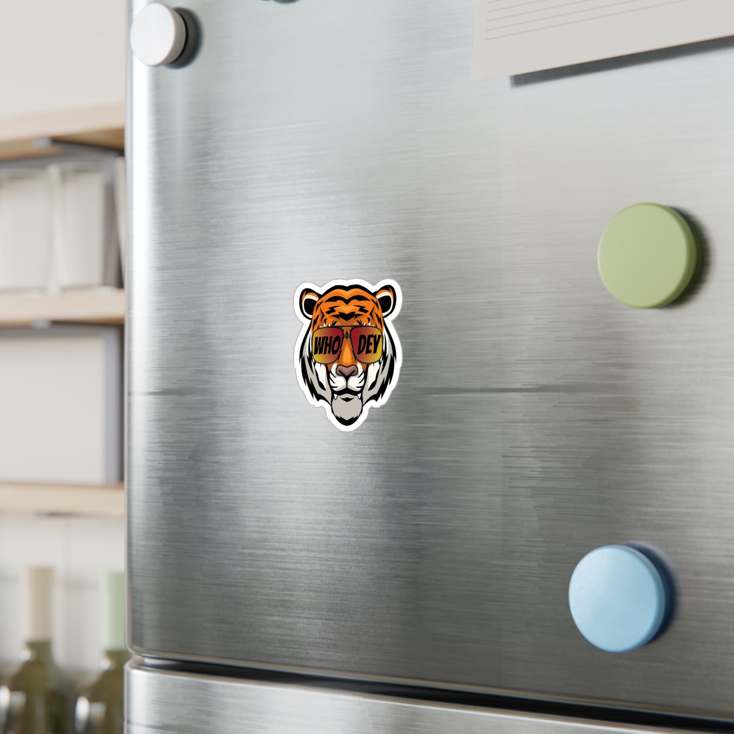 Who Dey Tiger Decal transparent background
