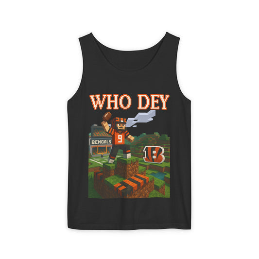 Cincinnati Bengals Tank Top | Gamer Style | Who Dey Sports Shirt | Comfortable Summer Wear | Gift for Fans & Gamers