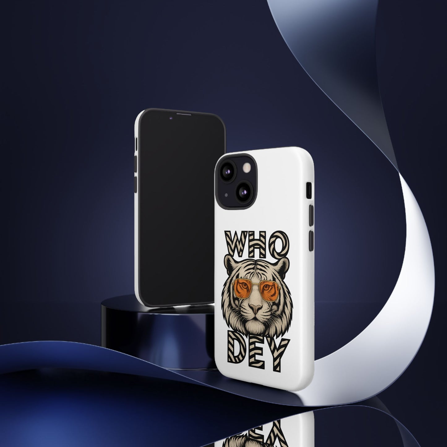 White Bengal Phone Case with Cool Tiger Design | Who Dey | Perfect Gift for Bengals fans