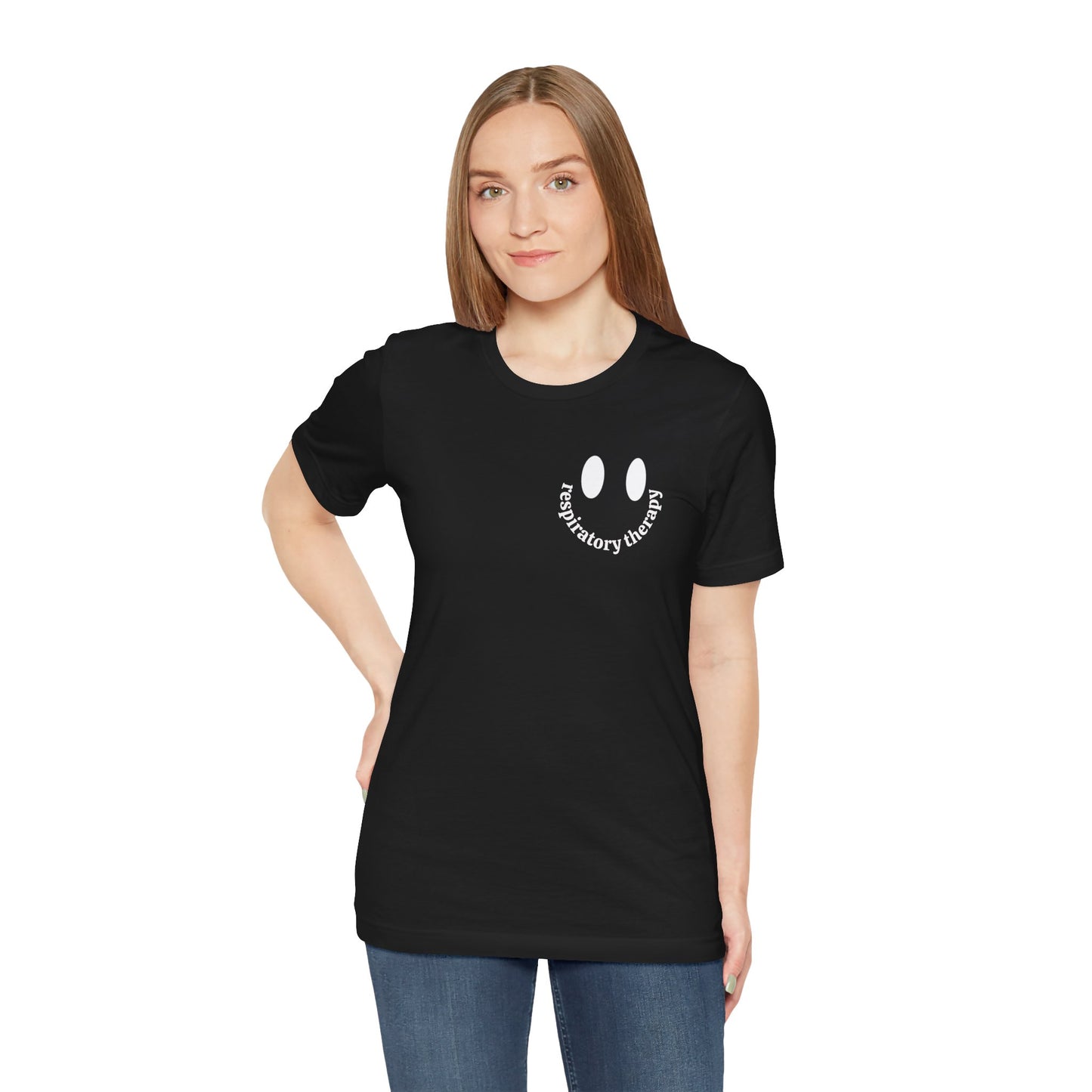 Respiratory Therapy Smiley T‑Shirt — Respiratory Therapist Gift