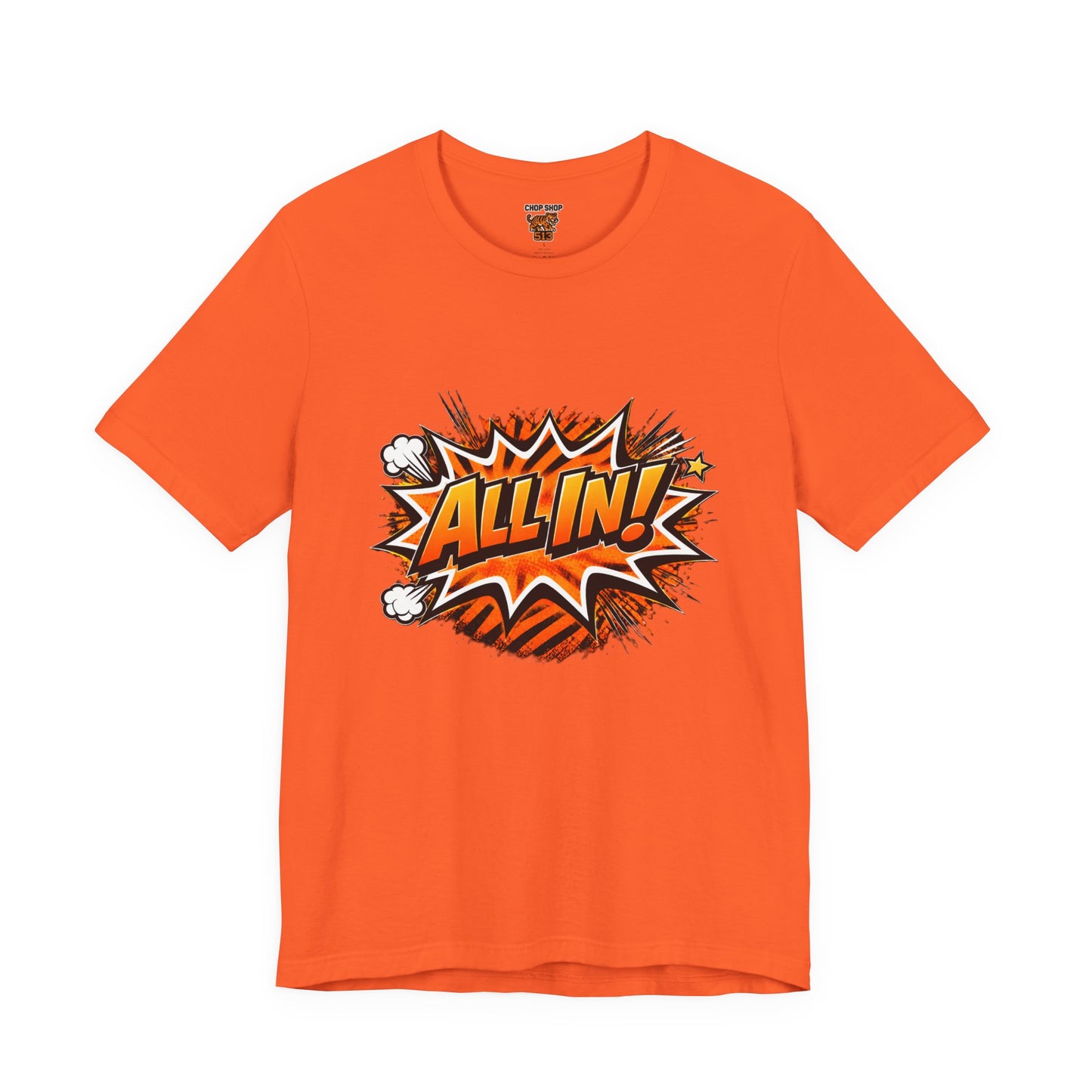 All In! Graphic Tee — Bold Comic Pop Art Shirt